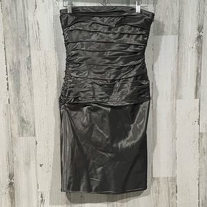 RALPH LAUREN Black Label Silver Grey Strapless Dress Size 4